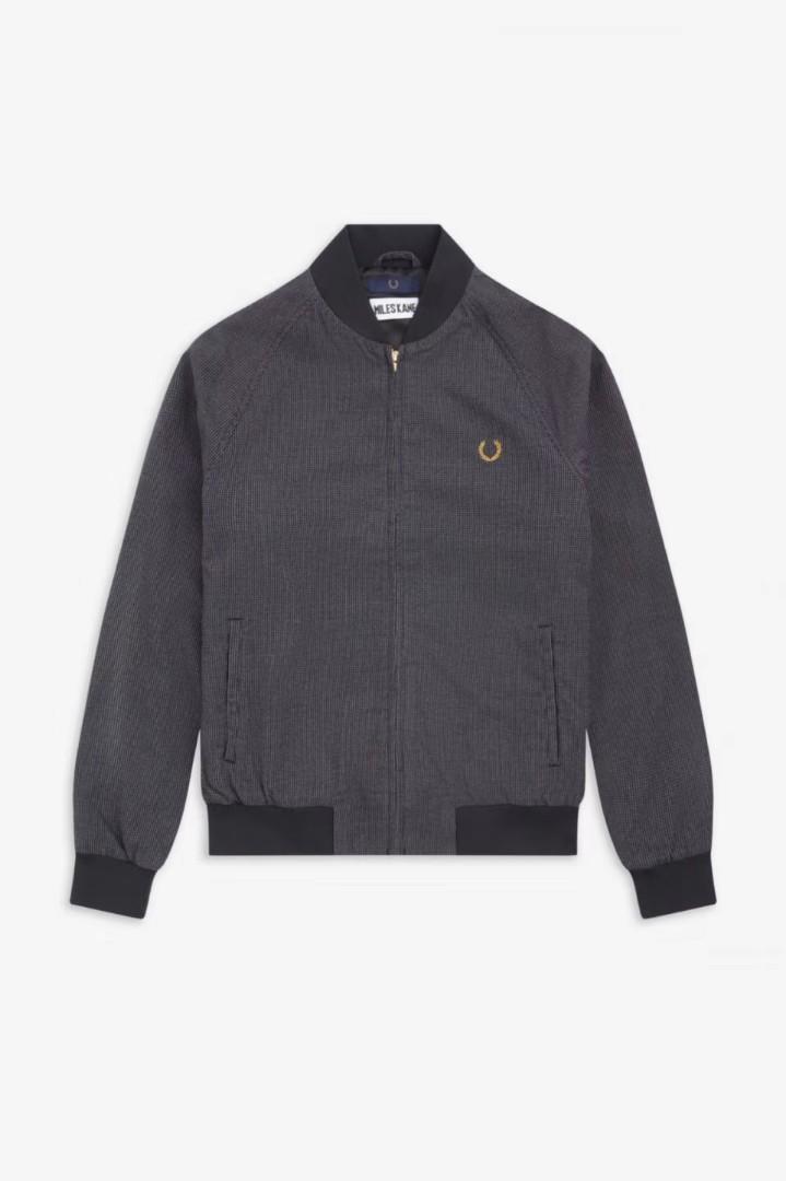 Fred Perry x Miles Kane Houndstooth Bomber Jacket Men s Fashion