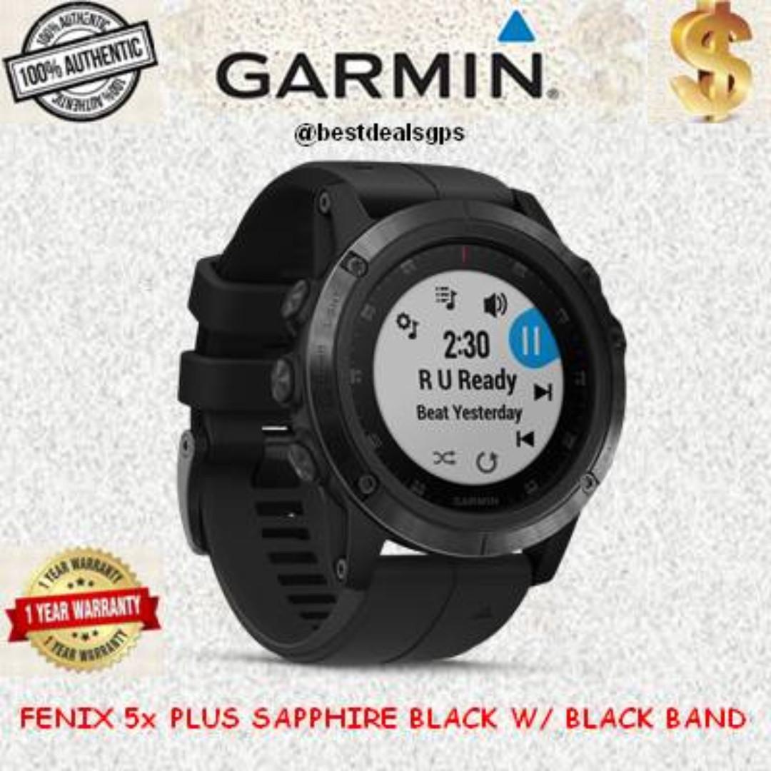 Garmin Fenix 5x Plus Dlc Carbon Gray With Black Band Brand New Sports Sports Games Equipment On Carousell