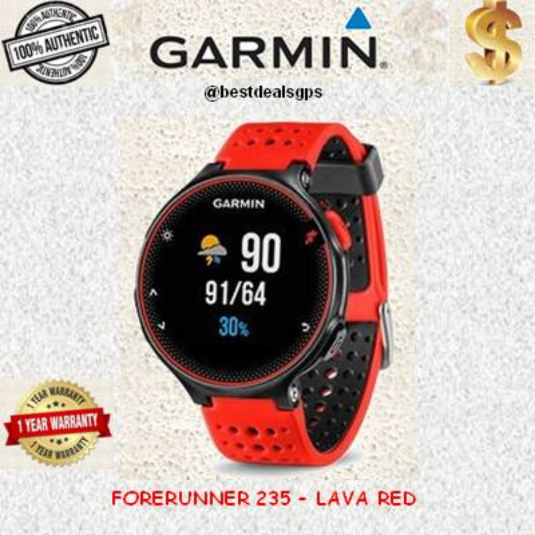 Garmin forerunner deals 235 lava red