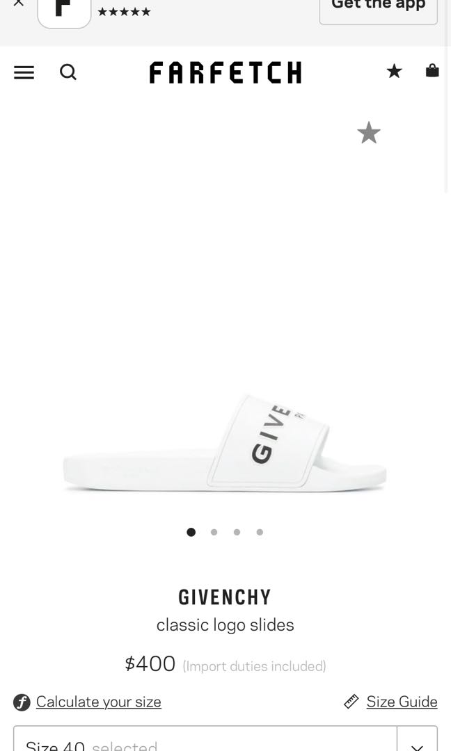 Givenchy White Slides Luxury Sneakers Footwear on Carousell