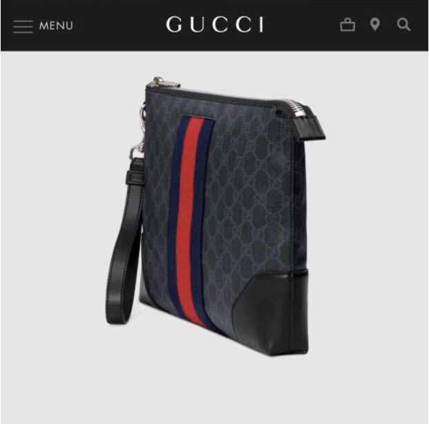 Gucci Bicolor GG Supreme Men Pouch Bag – The Closet