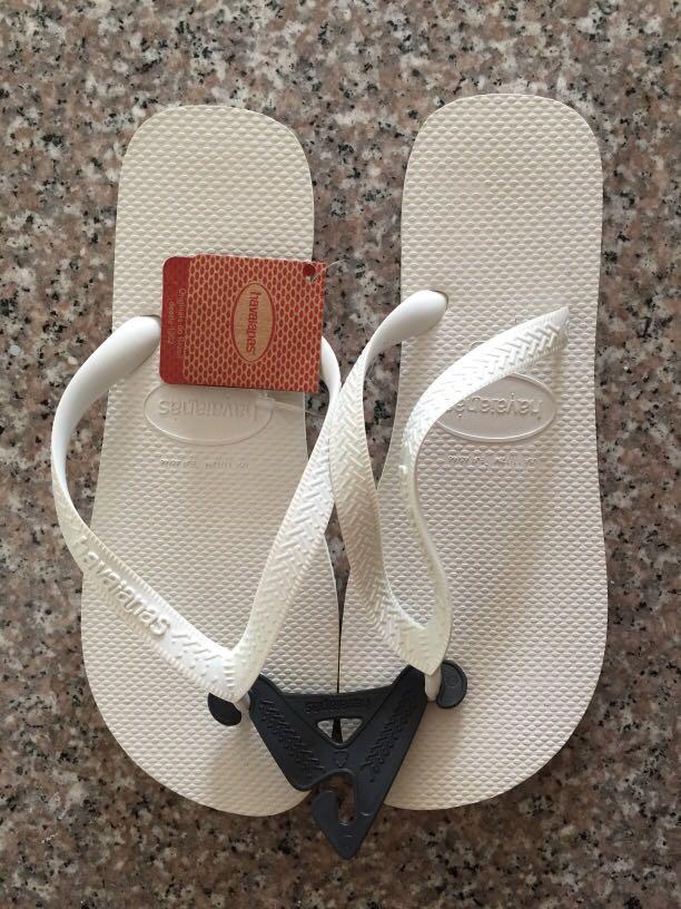 Havaianas full white slippers Sz 43 44 selling cheap Women s