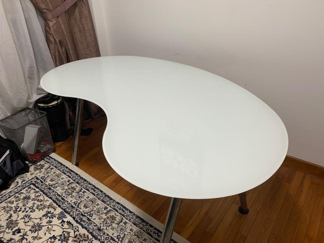 Frosted glass shop desk