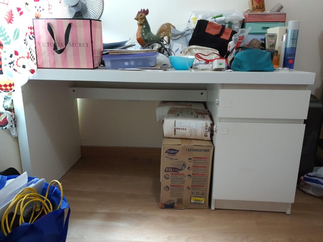 IKEA Study Work Office Table L Shape Extendable, Furniture Home Living