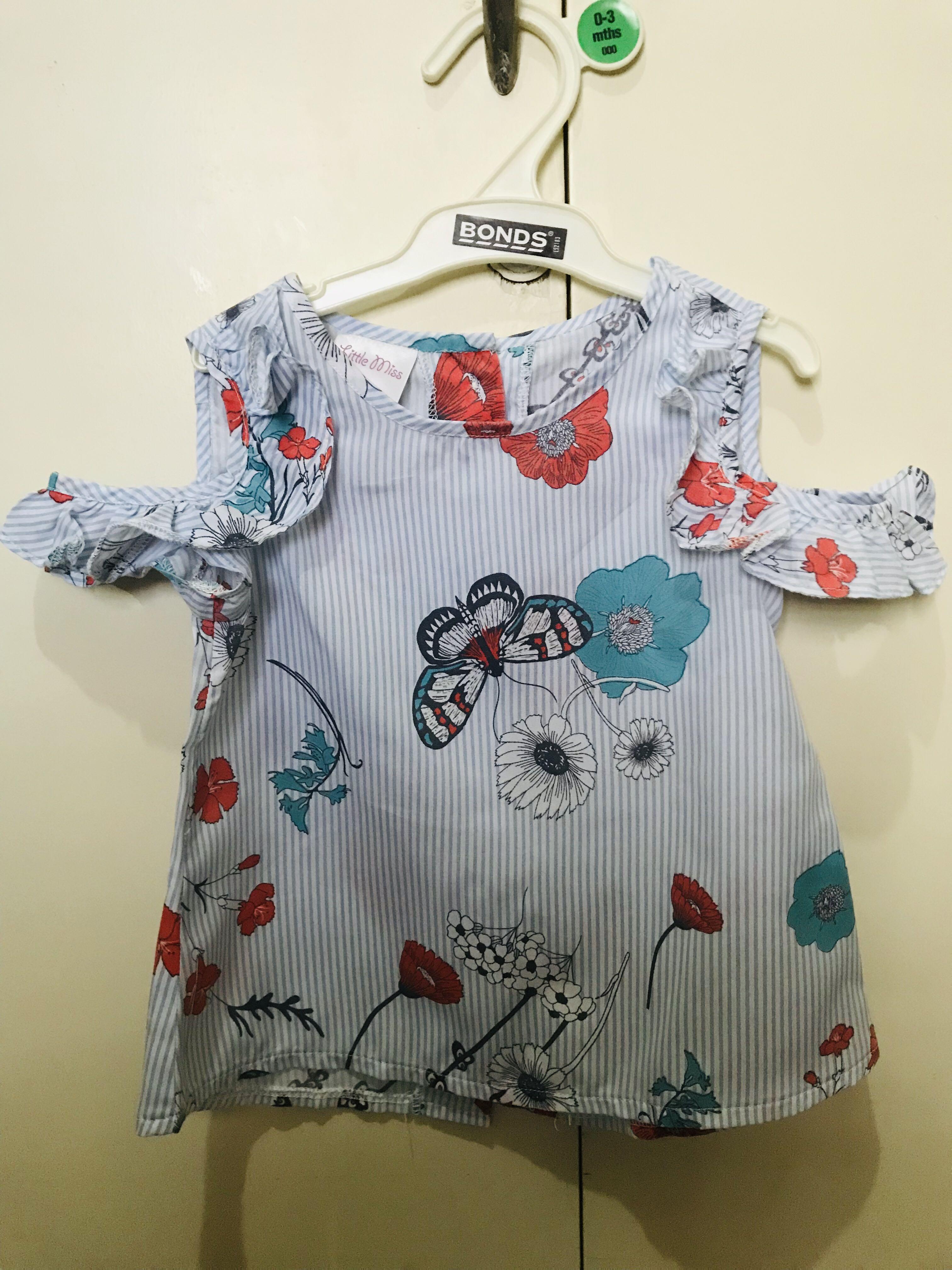 Little Miss for 2yo VGUC (Category: Babies & Kids Fashion) located in Quezon City. Submitted by ella.bi (Listing ID 264109597, Image 2). Description: Shoulder width 9inches Length: 13inches.
