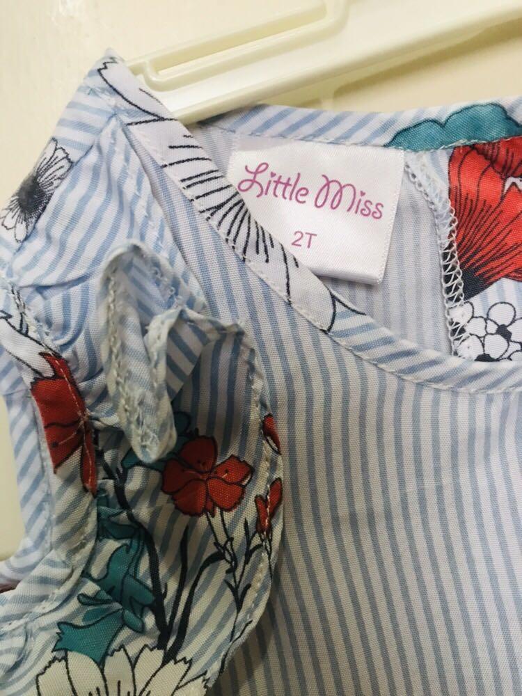 Little Miss for 2yo VGUC (Category: Babies & Kids Fashion) located in Quezon City. Submitted by ella.bi (Listing ID 264109597, Image 3). Description: Shoulder width 9inches Length: 13inches.