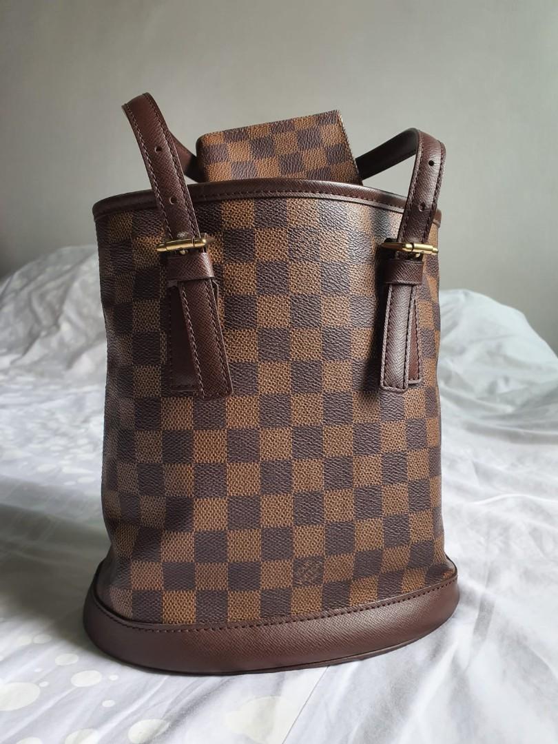 Louis Vuitton Vintage Damier Ebene Marais Bucket Bag - Brown Bucket Bags,  Handbags - LOU655047