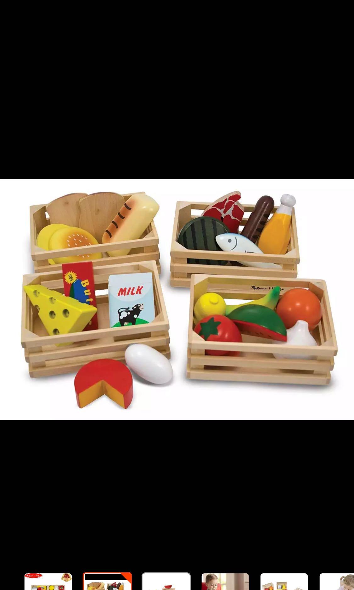 melissa & doug food groups wooden play food