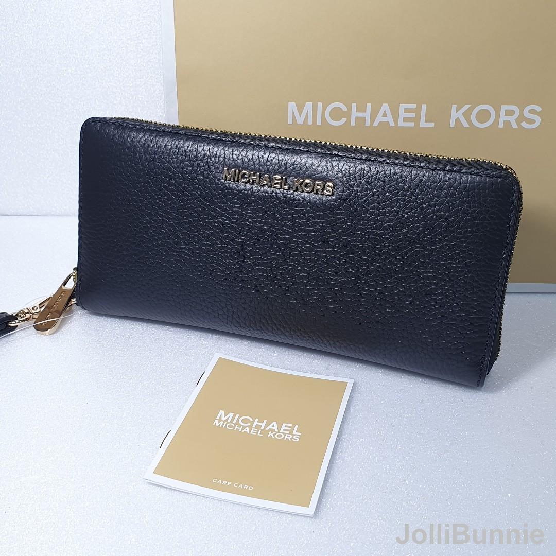 michael kors travel continental wallet black