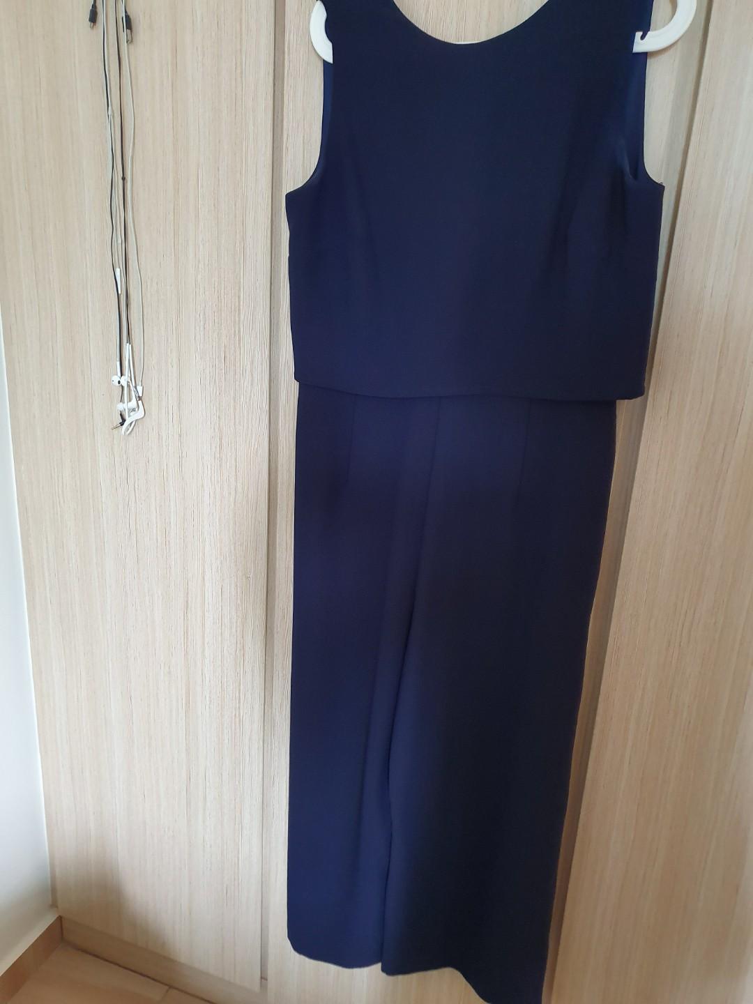 warehouse navy jumpsuit