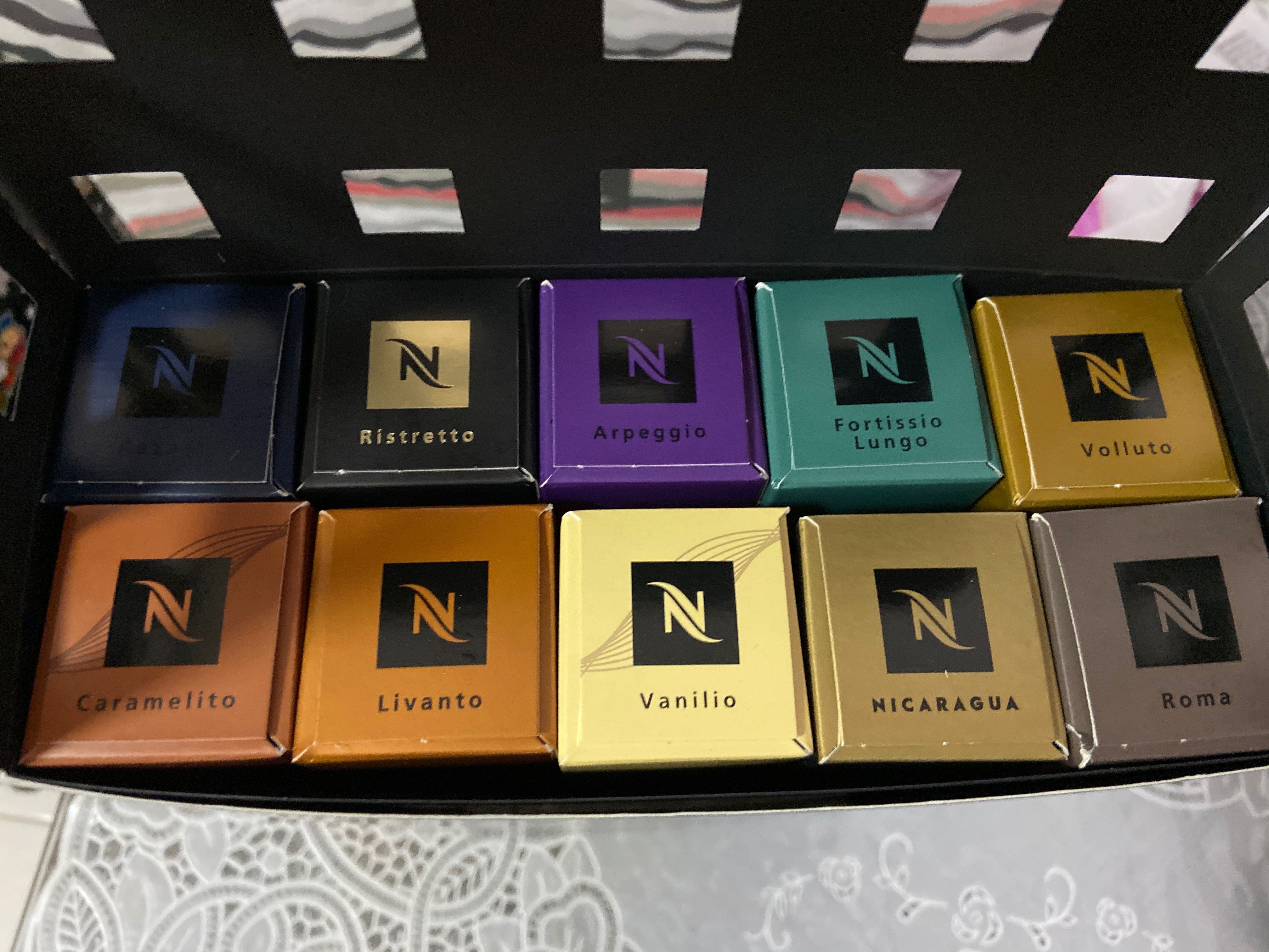 New Nespresso Coffee Capsules (10 flavours , 100 capsules assortments