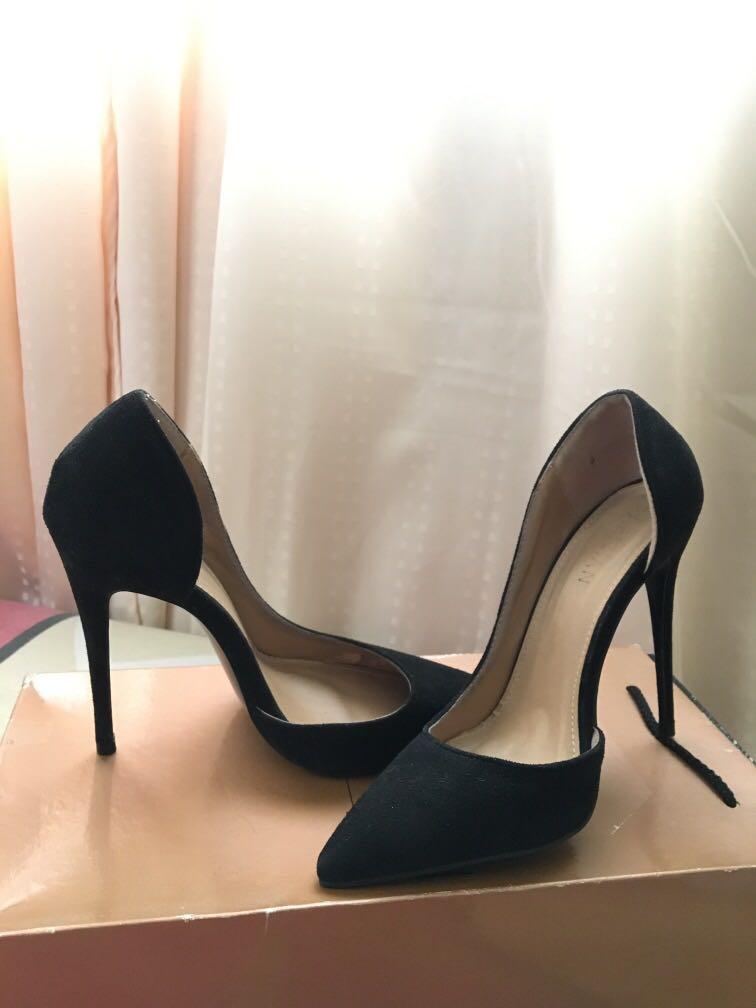 PARISIAN Stiletto Black Suede heels
