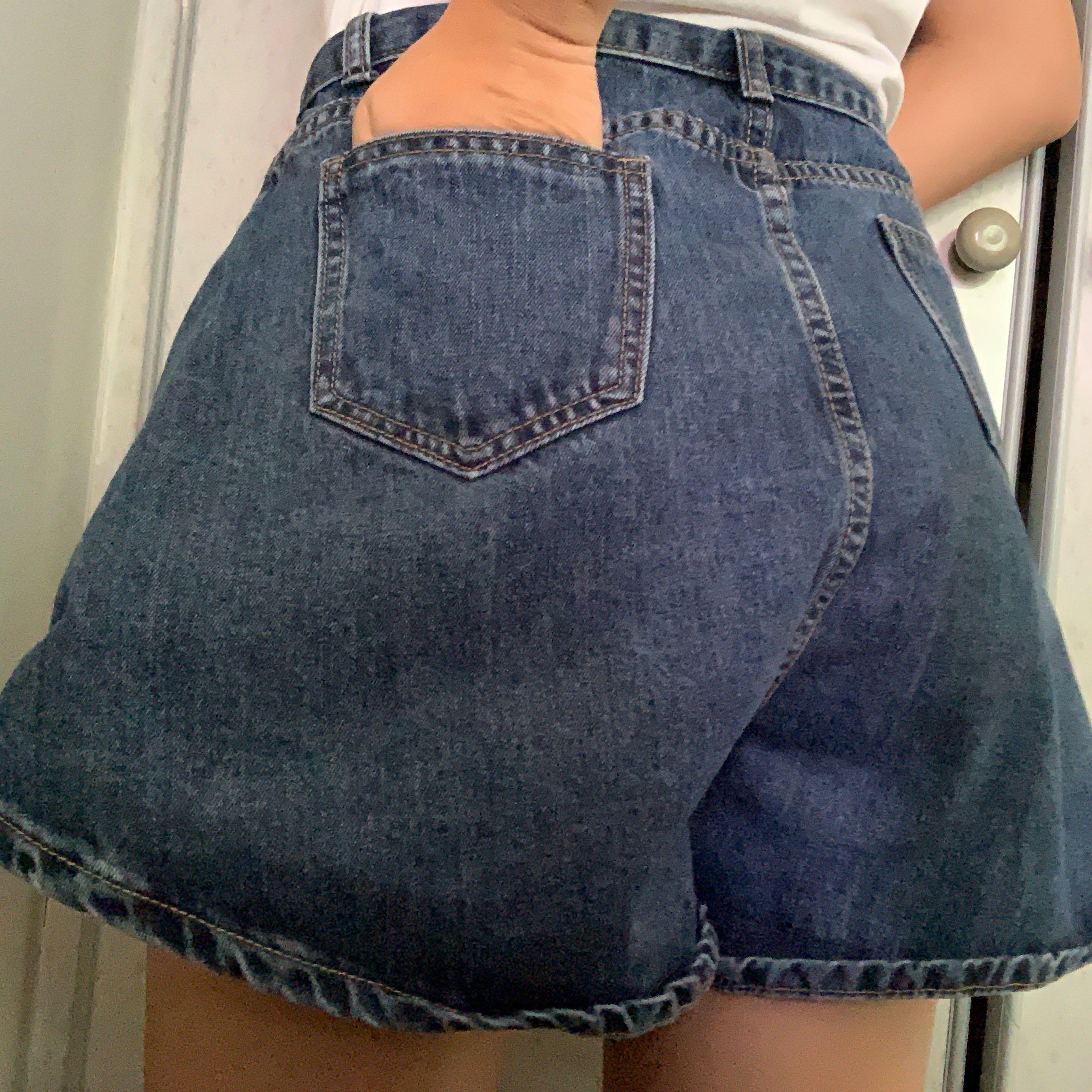 Puffy jean new arrivals shorts