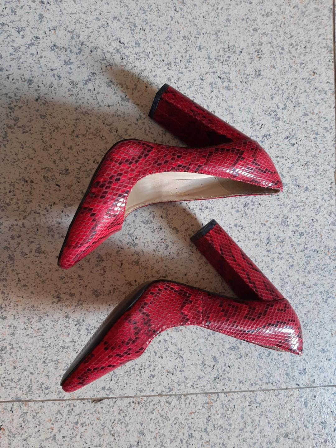 Red Parisian Heels - Used once (Category: Heels) located in Makati City. Submitted by aybidee (Listing ID 264064405, Image 1). Description: Just used once..