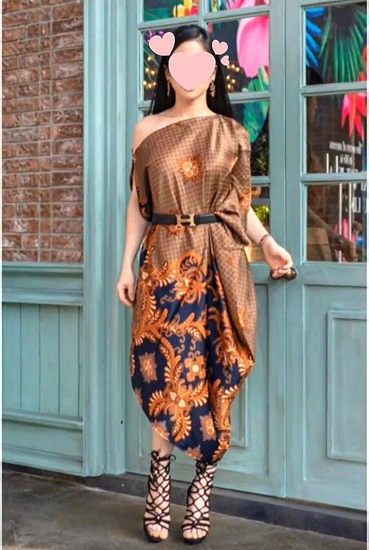 Dress top batik satin