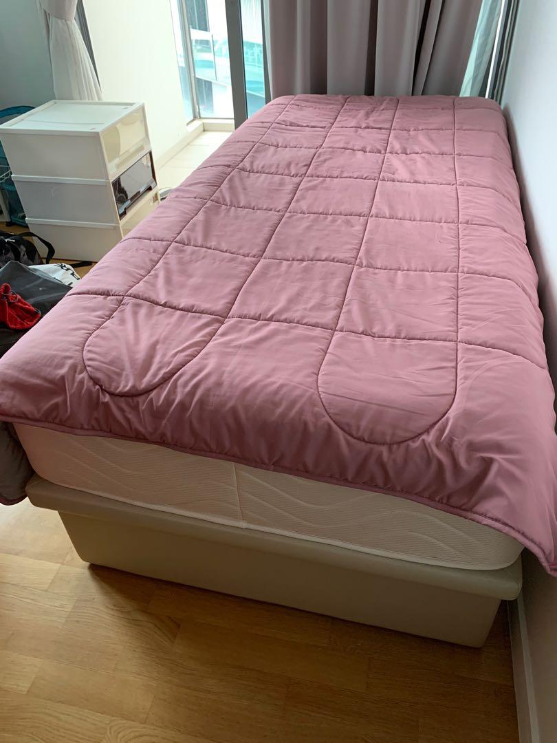 Single bed with storage, Furniture & Home Living, Furniture, Bed Frames