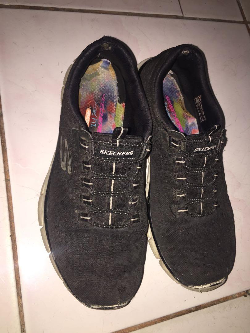 skechers black rubber shoes