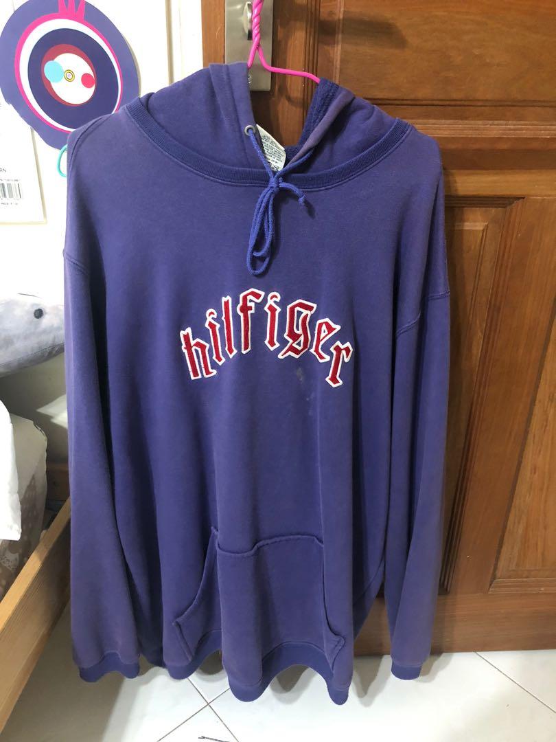 Purple tommy hilfiger hoodie outlet