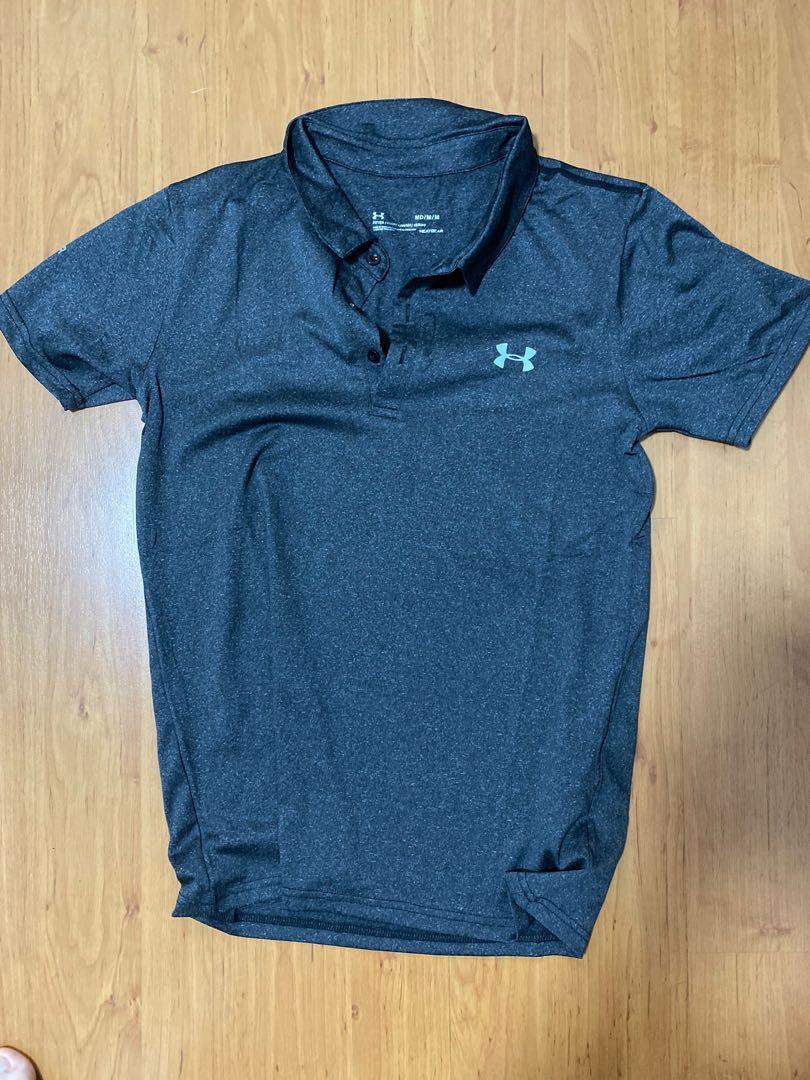 grey under armour polo