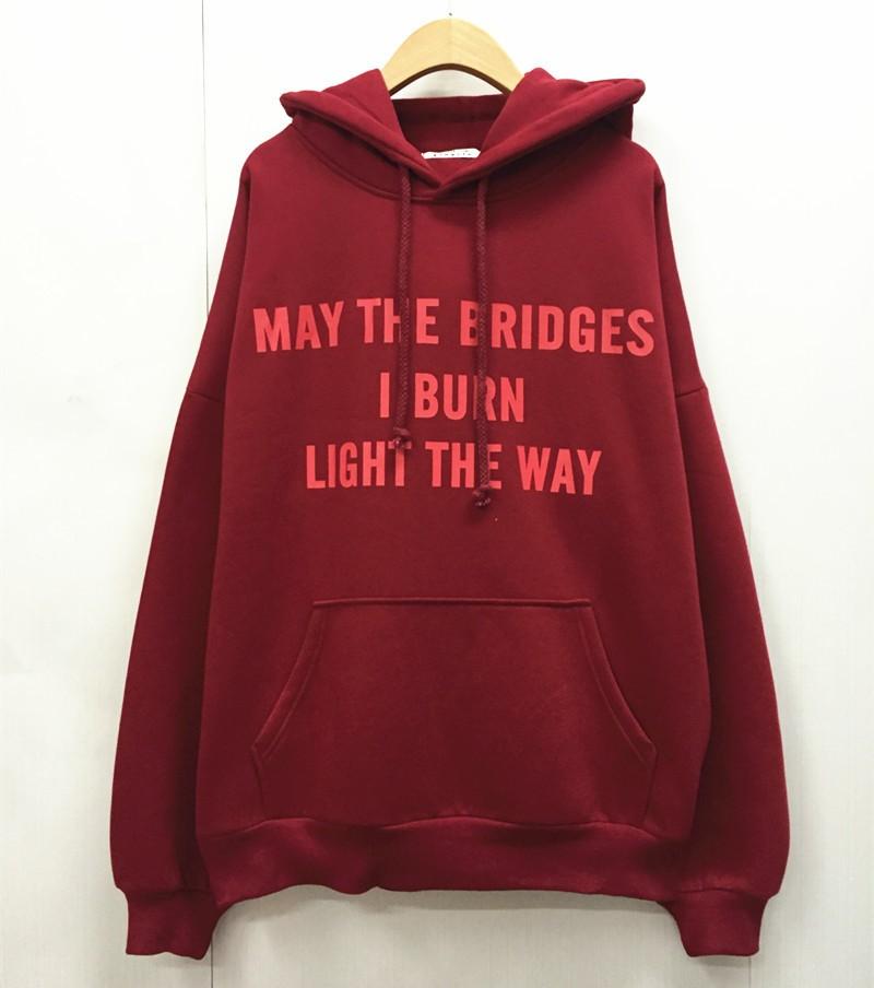 May the bridges i burn light the top way hoodie