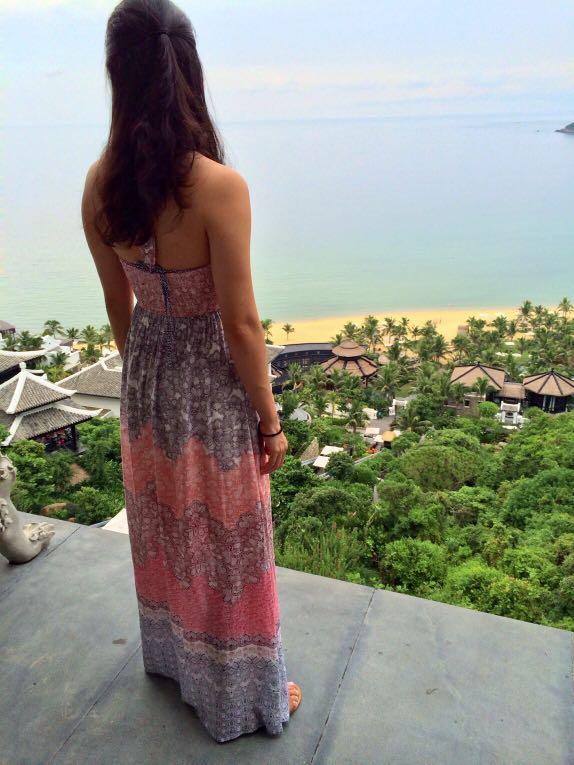 Warehouse tropical top floral maxi dress