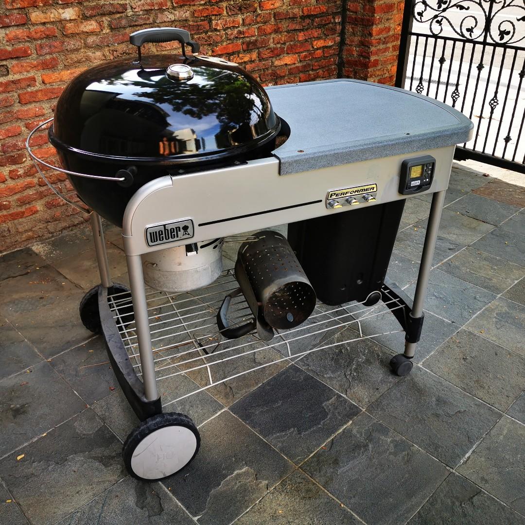 Weber Performer Premium 57cm (22.5) Charcoal Grill BBQ + Cover + Chimney +  Charcoal &amp; Cleaning Tools, TV &amp; Home Appliances, Kitchen Appliances, BBQ,  Grills &amp; Hotpots on Carousell