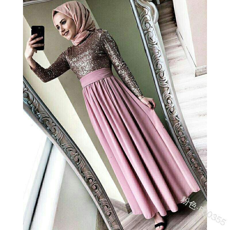 Dress hot sale glitter muslimah