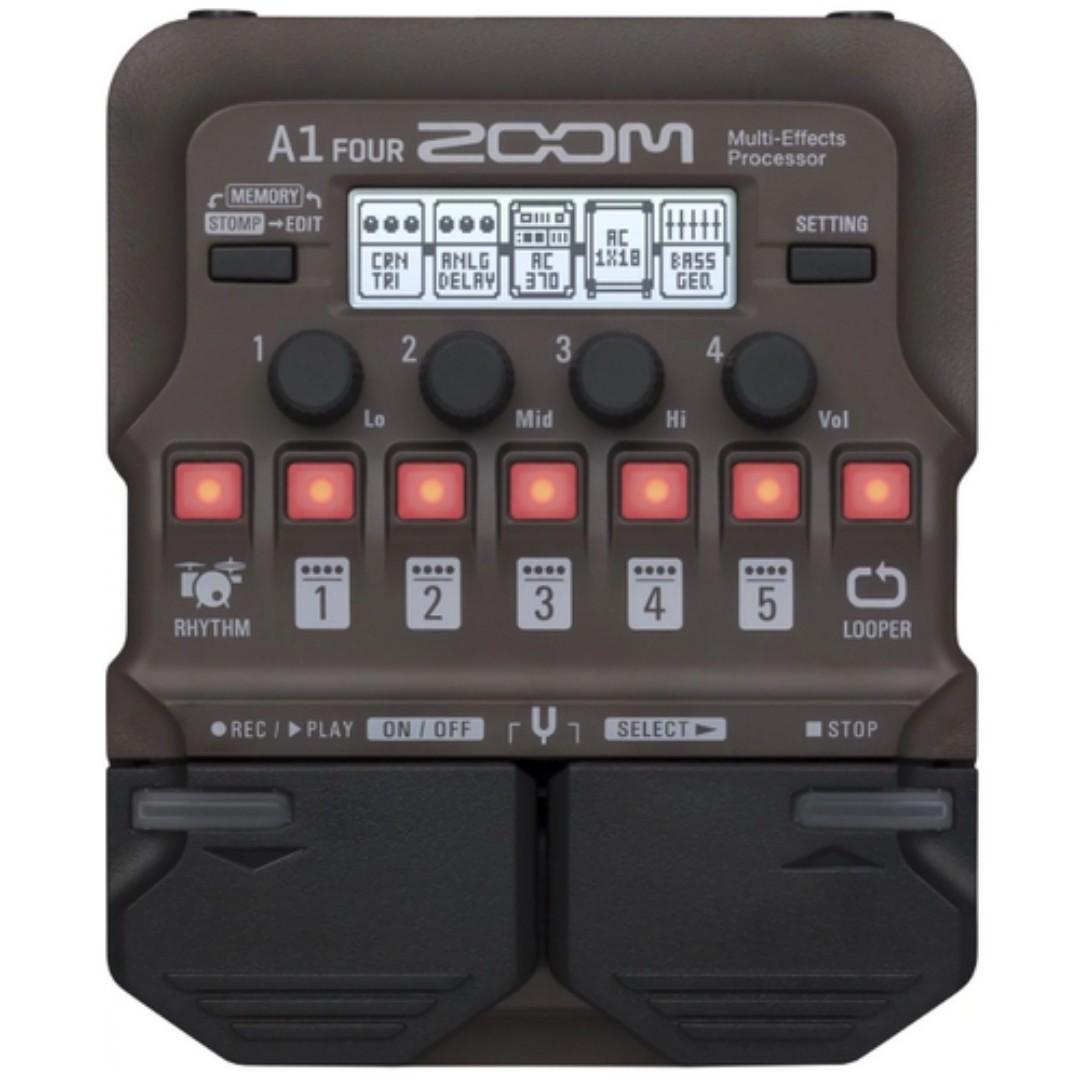 Zoom A1 FOUR Multi Effects for Acoustic Guitar, Hobbies & Toys, Music