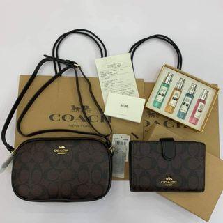 COACH SET BAG AND WALLET with FREE US Authentic tester perfume