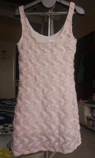Body Fit Mini Dress Peach Size S