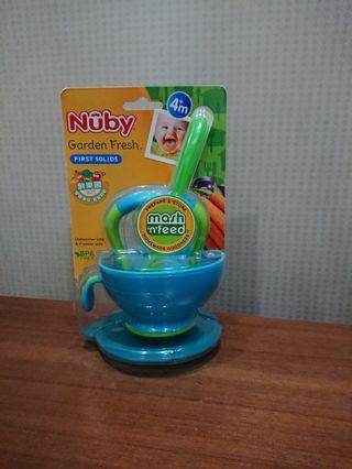 #換物 全新 Nuby鮮果園 食物研磨碗組（附匙）副食品工具