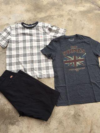 Baju band burberry dickies
