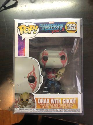 Funko pop Drax with Baby Groot exclusive guardians of the galaxy