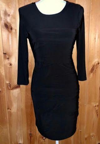 Sale ! LBD Bodycon Black long sleeves tiered cocktail formal dress