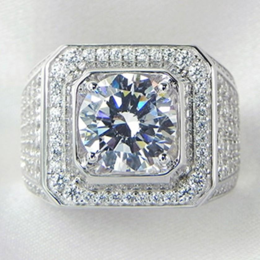 Mens 3ct hotsell diamond ring