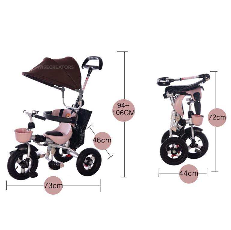 Preloved Edgar Foldable 3 in 1 Tricycle Stroller
