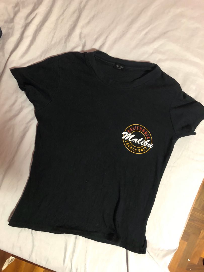 Brandy Melville Malibu Black Jamie Top Women S Fashion Clothes Tops On Carousell