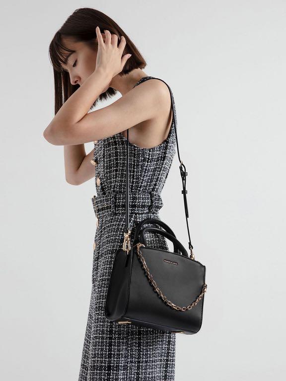 Charles and keith chain link classic handbag outlet
