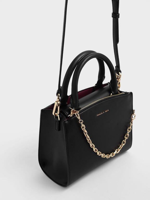 Charles Keith Chain Link Classic Handbag Luxury Bags Wallets on Carousell
