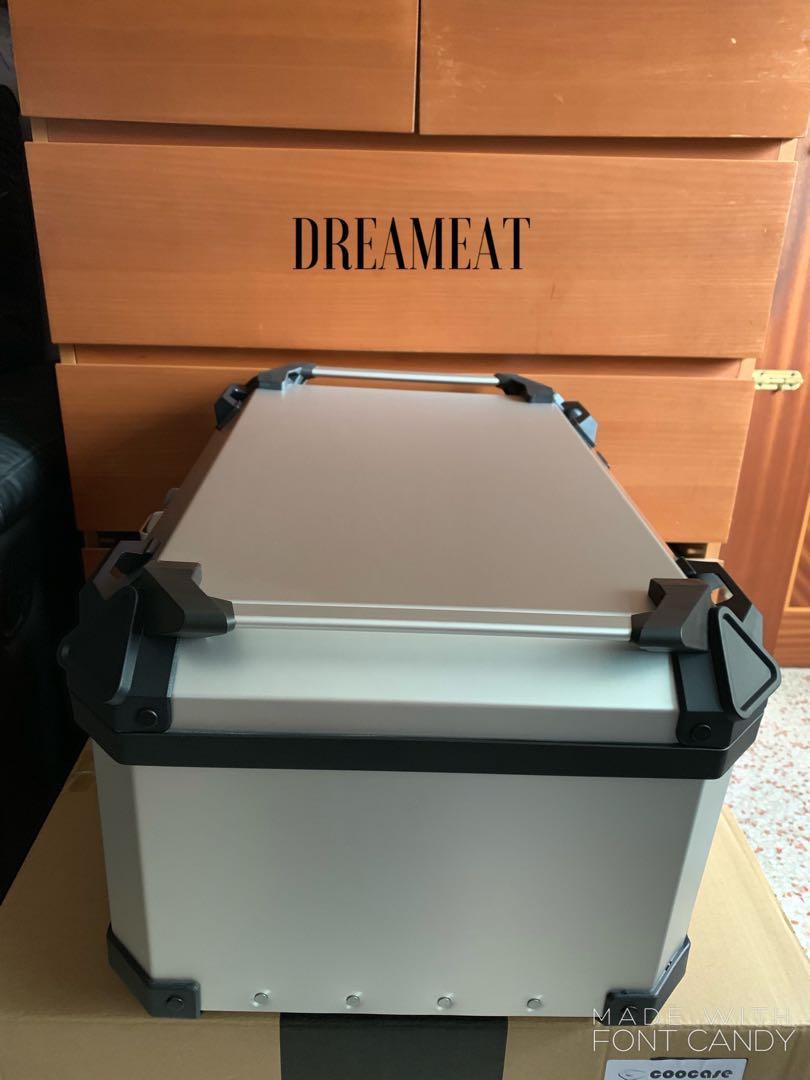 COOCASE X3 60L PREMIUM SLIVER ALUMINIUM TOP CASE(LATEST VERSION)(FREE