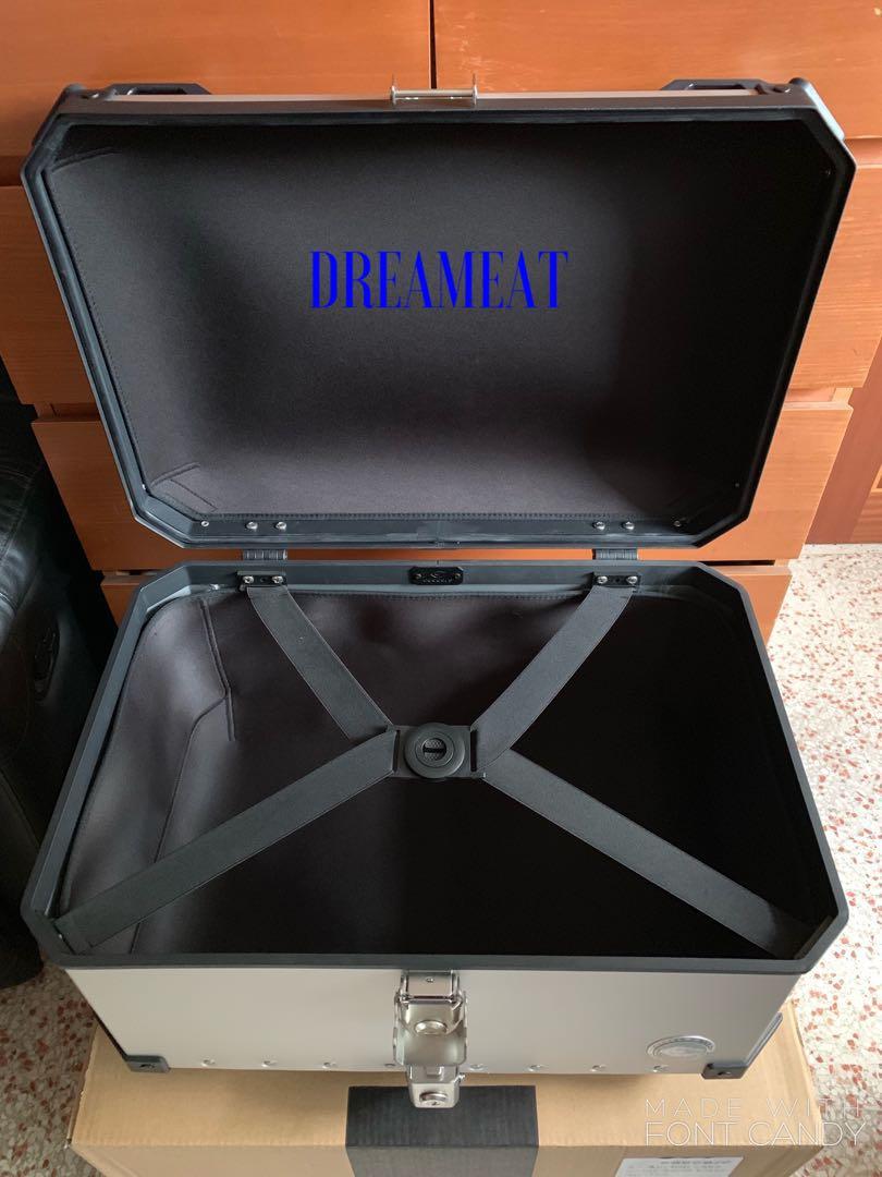 COOCASE X3 60L PREMIUM SLIVER ALUMINIUM TOP CASE(LATEST VERSION)(FREE