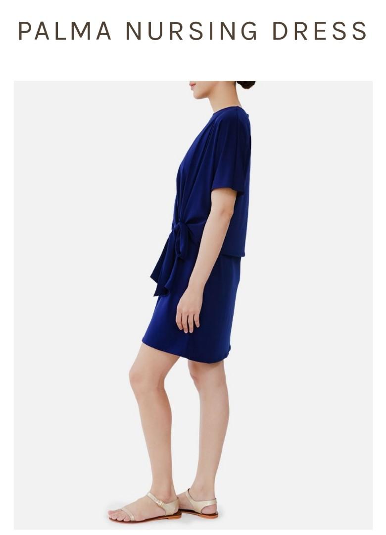 Elin Nursing Dress Blue Medium (Category: Breastfeeding & Bottle Feeding) located in Quezon City. Submitted by scintillerf (Listing ID 264291771, Image 2). Description: Elin Palma Nursing Dress Size Medium, Navy Blue Original price Php1495.