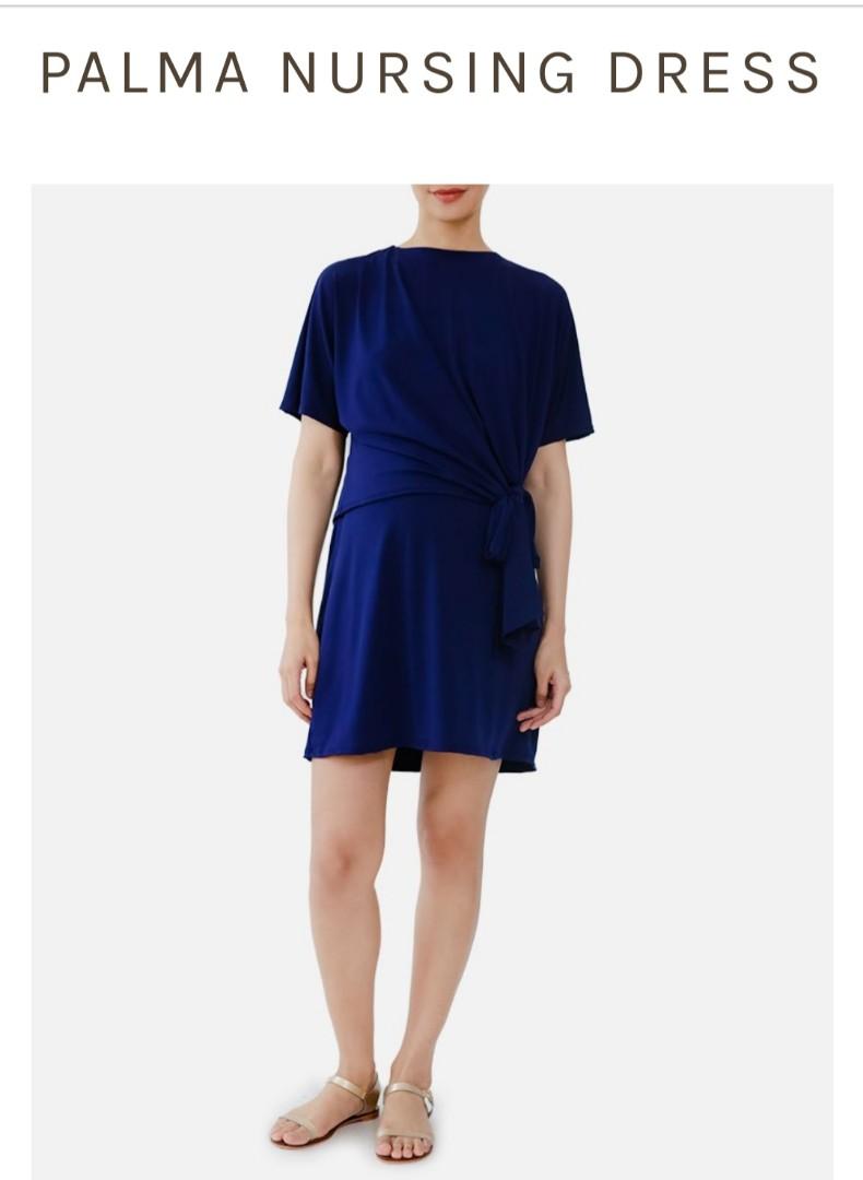 Elin Nursing Dress Blue Medium (Category: Breastfeeding & Bottle Feeding) located in Quezon City. Submitted by scintillerf (Listing ID 264291771, Image 1). Description: Elin Palma Nursing Dress Size Medium, Navy Blue Original price Php1495.