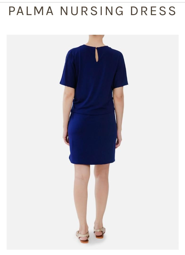 Elin Nursing Dress Blue Medium (Category: Breastfeeding & Bottle Feeding) located in Quezon City. Submitted by scintillerf (Listing ID 264291771, Image 3). Description: Elin Palma Nursing Dress Size Medium, Navy Blue Original price Php1495.