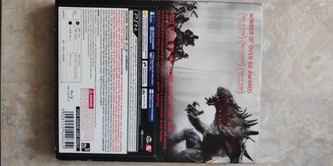 Evolve Ps4 (Category: PlayStation) located in Singapore. Submitted by chandrugtx7 (Listing ID 264263337, Image 2). Description: Used only twice . In mint condition.
