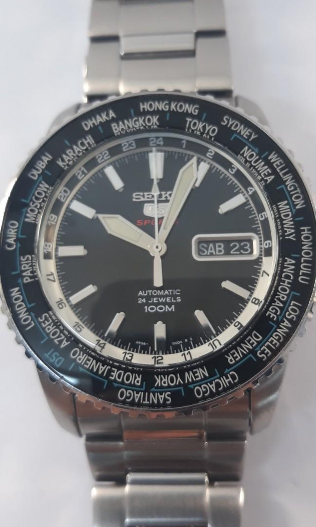 FS: SEIKO 5sports SRP127K1 (4R36-00G0) Automatic/winding watch for men's,  Men's Fashion, Watches & Accessories, Watches on Carousell