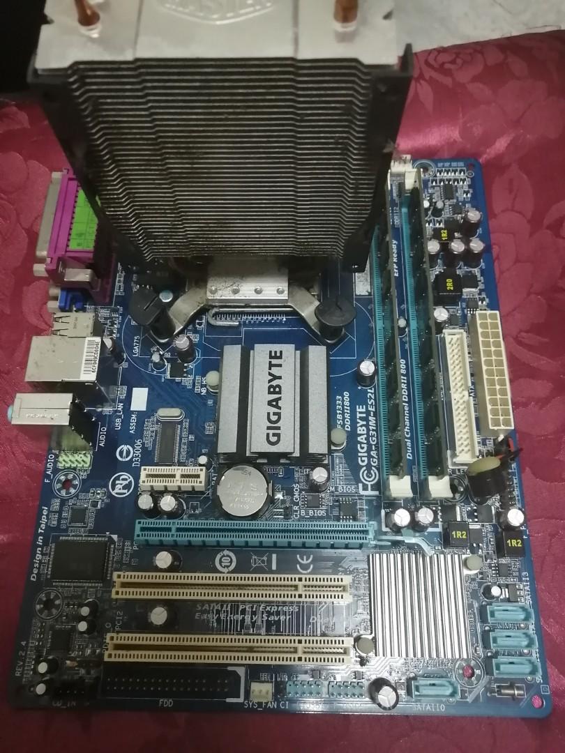 Motherboard Gigabyte Ga G31m Es2l Electronics Computer Parts Accessories On Carousell