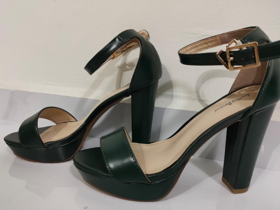 Strap platform heels [Emerald Green 