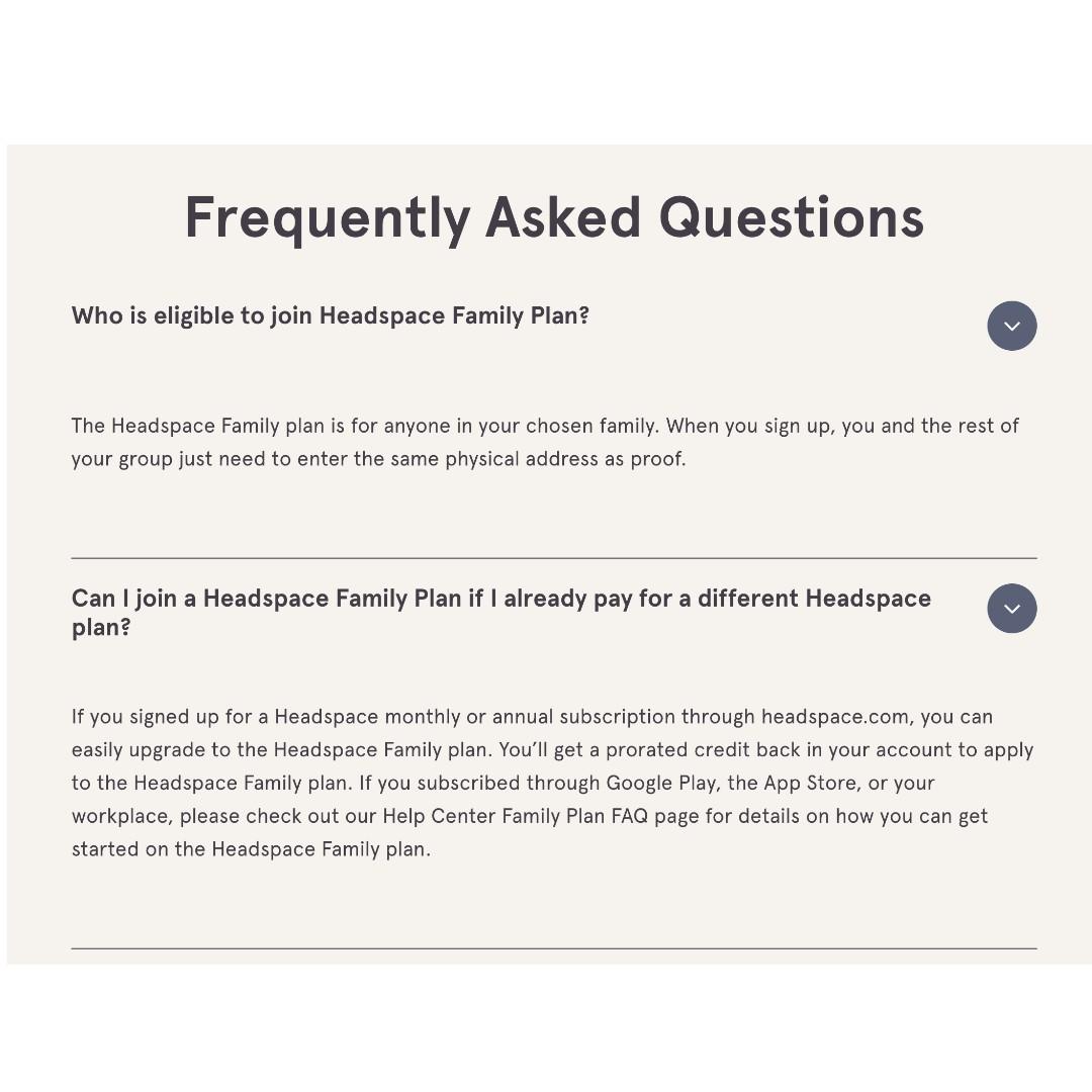 SALE Headspace Monthly Subscription (Family Account), Everything Else