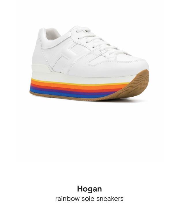Hogan H222 rainbow platform sneakers
